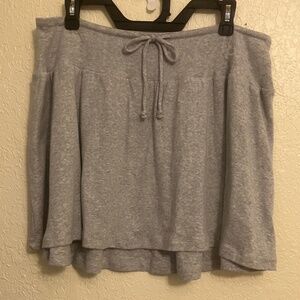 NWOT - No Bouundaries Mini Skirt 100% Cotton Women's Gray w/Drawstring - Size M